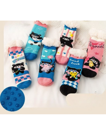 Calcetines con Chiporro para Bebe Colores Surtidos x 12 Pares. Talla: 0 a 24 Meses.