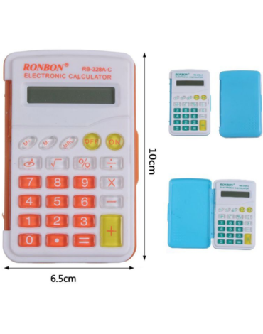 Calculadora Ronbon RB-328A x 6 Unds.Medida:10 x 6.5 cm aprox.