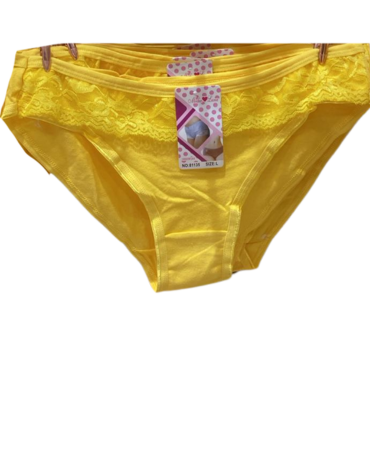 Calzón Amarillo de Dama x 12 Unds.Talla: Surtidas