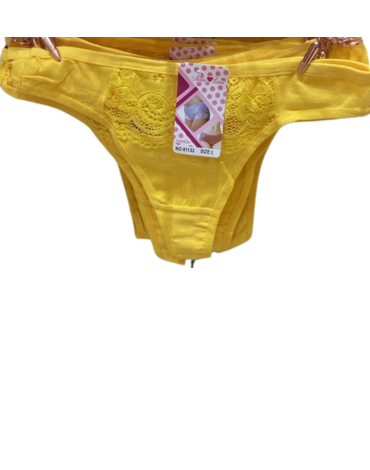 Calzón Amarillo de Dama x 12 Unds.Talla: Surtidas