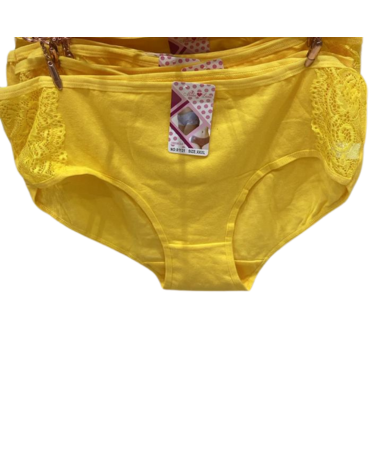 Calzón Amarillo de Dama x 12 Unds.Talla: Surtidas