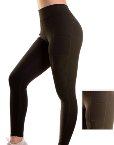 Calza Deportiva Lycra de Mujer con Bolsillo al Costado  x 12 Unds.Talla: S / M - L /XL