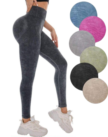 Leggins Deportiva Prelavado Colores Surtidos x 18 Unds. Talla: S - M - L