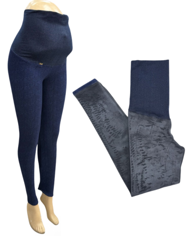 Calza Pitillo Maternal Color Azul Jeans x 3 Unds. Talla: Estándar