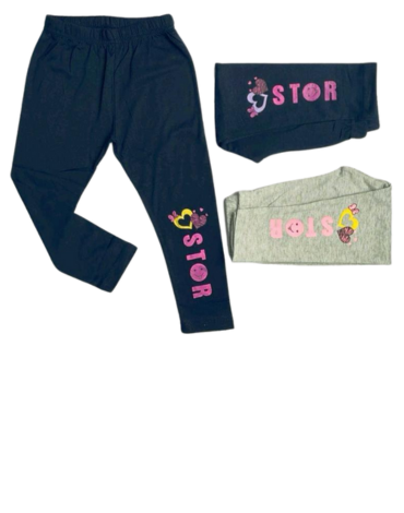 Calza de Niña con Diseño x 18 Unds. Talla: 4 a 14 años.