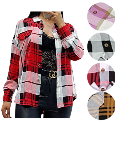 Camisa Ancha Colores Surtidos x 12 Unds. Talla: S /M - L /XL
