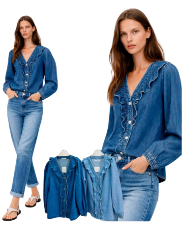 Camisa Denim Colores Surtidos x 12 Unds. Talla: S - M - L