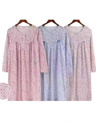 Camisola de Algodón Larga de Mujer Colores Surtidos x 12 Unds. Talla: M - L  - XL -  XXL