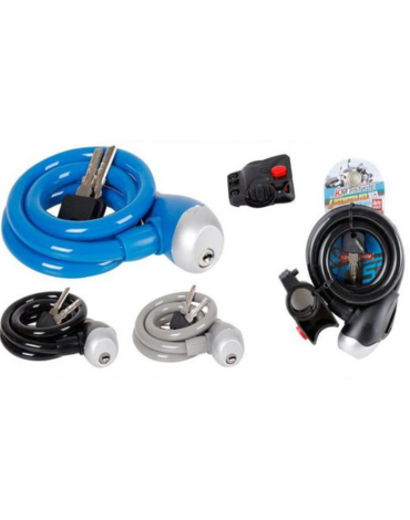 Candado para Bicicleta Colores Surtidos  x 6 Unds.Medida 12 x 1000 MM aprox.