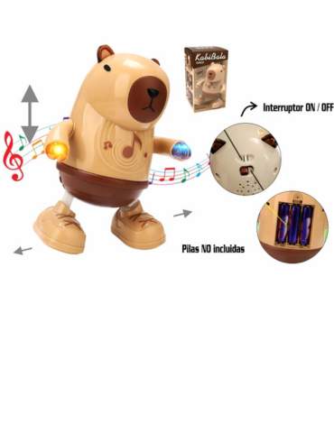 Capibara Bailarín Musical con Luz x 4 Unds.