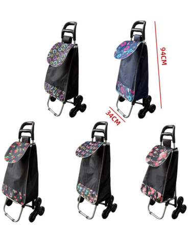 Carrito de Feria 6 Ruedas Colores Surtidos x 3 Unds.Medida: 94 x 34 cm aprox.