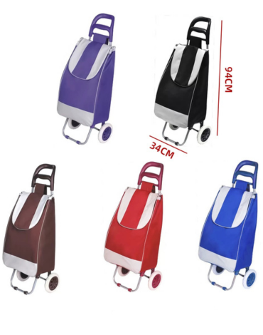 Carrito de Feria 2 Ruedas Colores Surtidos x 3 Unds.Medida: 94 x 34 cm aprox.
