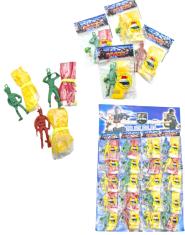6 Set de Cartón Soldado Paracaídas(1 Set Trae: 20 PCS)