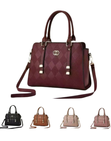 Cartera Eco Cuero Colores Surtidos x 6 Unds. Medida: 31 x 23 x  12 cm aprox.