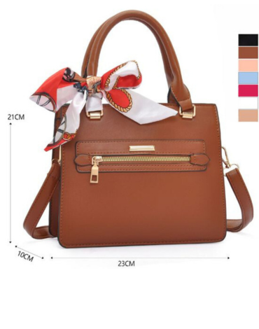 Cartera Eco Cuero con Lazo Colores Surtidos  x 6 Unds.Medida: 21 x 10  x 23 cm aprox