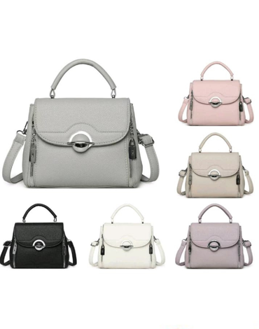Cartera de Eco Cuero Colores Surtidos x 6 Unds. Medida: 21 x 10 x 17 cm aprox.