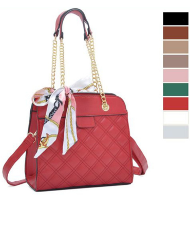 Cartera Eco Cuero con Lazo Colores Surtidos  x 6 Unds.Medida: 24 x 10  x 22 cm aprox