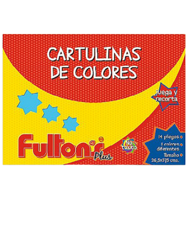 Cartulina Fultons x 3 Packs (1 Pack trae: 14 Unds)