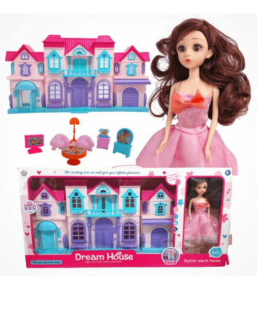 Casita Doble con Luz y Sonidos + Accesorios x 3 Unds.Medida: 33 x 67 x 10 cm aprox