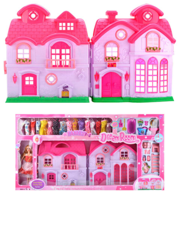 Casita de Muñeca con Accesorios.x 3 Unds.