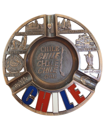 Cenicero de Metal Chile x 12 Unds.