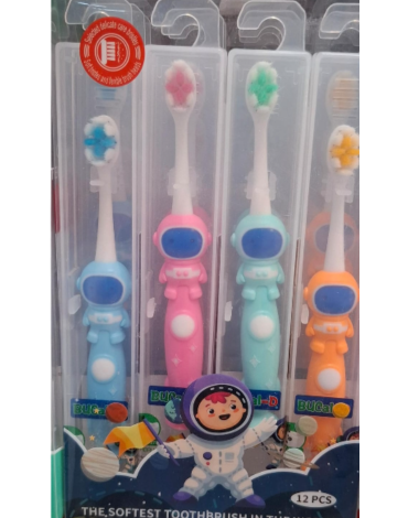 Cepillo de Dientes con Tapa para Niños x 12 unds