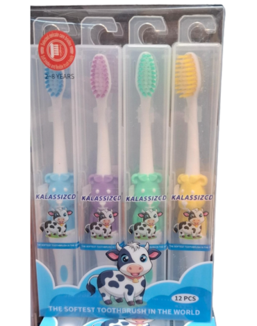 Cepillo de Dientes con Tapa para Niños x 12 unds