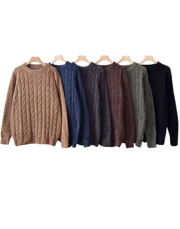 Chaleco Chenill para Hombre Colores Surtidos x 12 Unds.