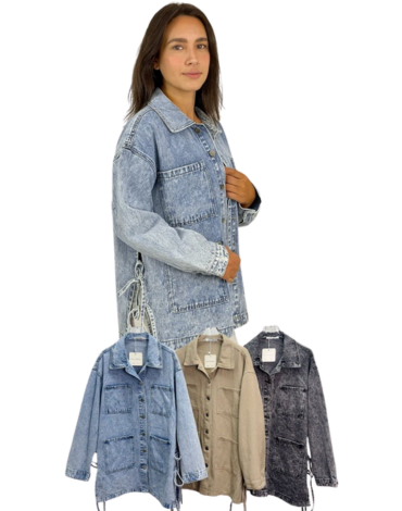 Chaqueta Jean PreLavado Colores Surtidos x 12 Unds.Tallas :  S - M - L