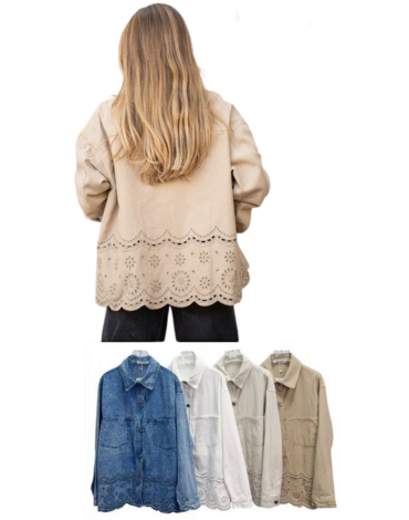 Chaqueta Jeans Prelavado Colores Surtidos x 12 Unds.Talla:    S/ M - L/ XL