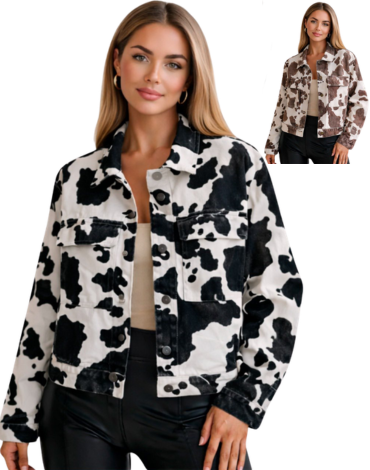 Chaqueta con Estampado Dos Surtidos x 12 Unds.Tallas :  S - M - L
