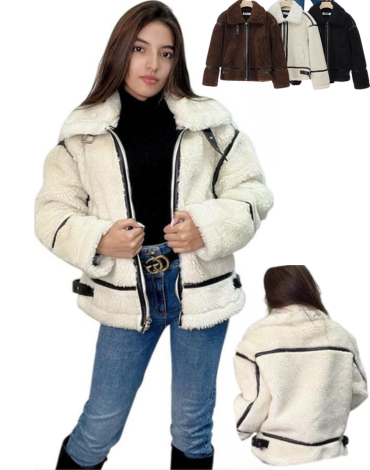 Chaqueta Con Detalles de Cuerina  x 12 Unds. Tallas: S - M / L - XL