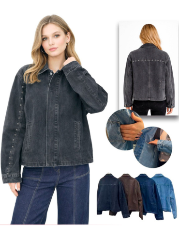 Chaqueta de Mujer Jeans Colores Surtidos x 12 Unds.Talla: S - M - L