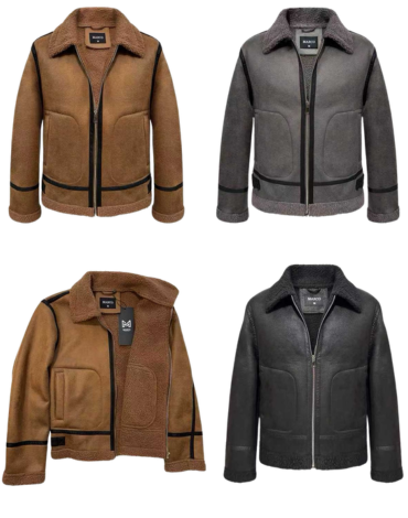 Chaqueta de Hombre Interior Piel Colores Surtidos x 12 Unds.Talla:  M - L - XL -2XL