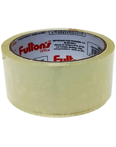 Cinta Embalaje 48 Mm x 100 Mt Transparente Fultons x 12 Unds.