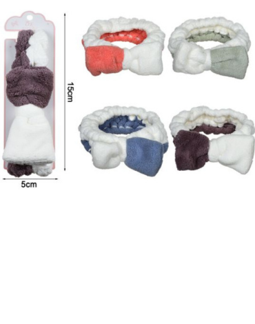 Cintillo de Spa Plush  Lazo x 12 Unds.Medida:15 x 5 cm aprox.