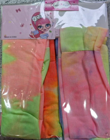 Cintillo  Elasticado Tie Dye  Colores Surtidos x 36 Unds.