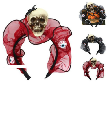 Cintillo de Halloween Calavera  x 12  Unds.