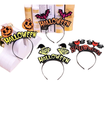 Cintillo de Halloween Modelos Surtidos x 12 Unds.