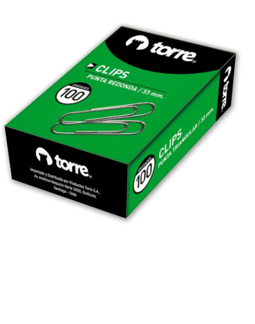 6 Set de Clip Cromado Metálico  Torre 33 MM.(1 Set trae: 100 PCS)