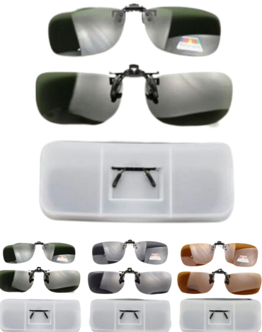 Clip On Lentes sobre Lentes Polarizados  x 6 Unds.