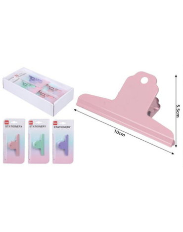 Clip de Colores Surtidos x 12 Medida: 5,5 x 10 cm aprox.