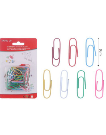 12 Set de Clips de Colores (1Set Trae: 60 PCS) Medida: 3 cm aprox.
