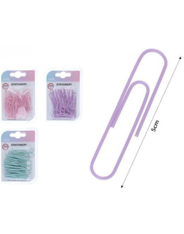 24 Set de Clips de Colores (1Set Trae: 50 PCS) Medida: 5 cm aprox.