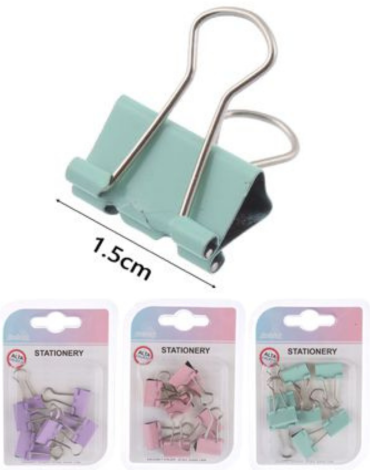 24 Set de Clips de Colores (1Set Trae: 8 PCS) Medida: 1.5 cm aprox.