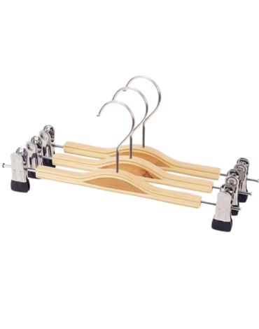 4 Set de Colgadores de Madera para Pantalón (1 Set Tare: 5 PCS)