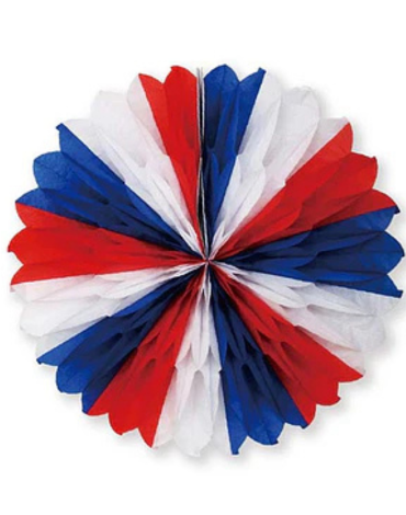 Colgante Abanico de Papel Fiestas Patrias x 12 Unds. Medida:72 cm aprox.