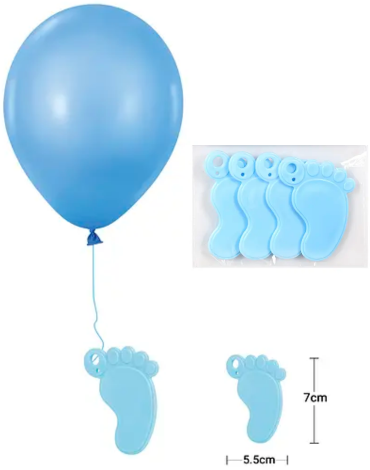 12 Set de Colgante Huella Azul para Decoración de Globos (1 Set Trae: 4 PCS)