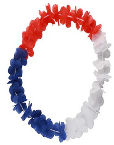 Collar Hawaiano Fiestas Patrias x 12 Unds. Medida: 50 cm aprox.