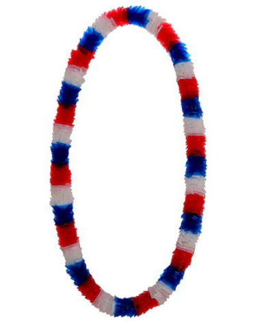 Collar Hawaiano Fiestas Patrias x 12 Unds. Medida: 43 cm aprox.